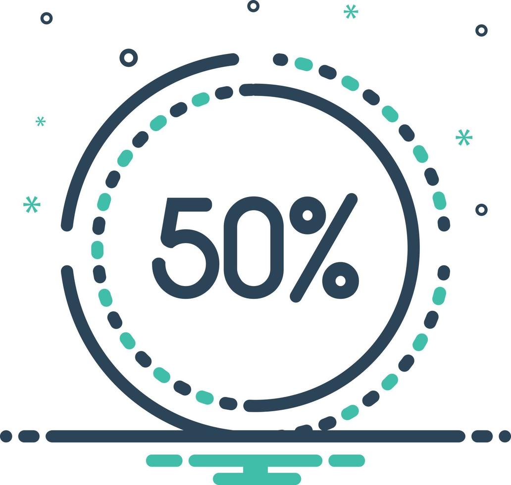 Mix icon for percentage vector