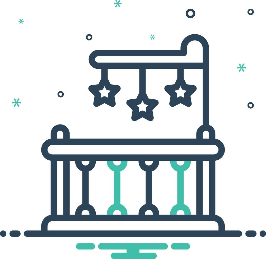 Mix icon for crib vector