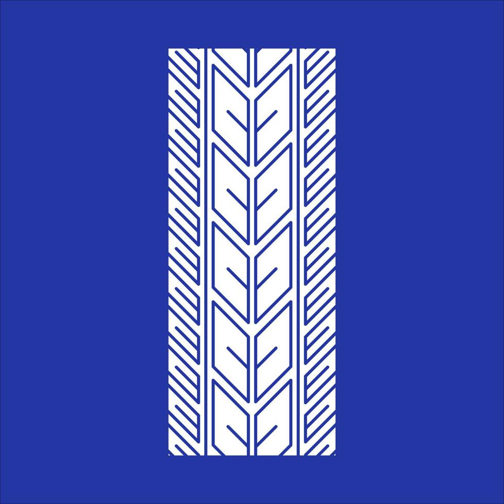 Track marks RGB white icon. Detailed automobile, motorcycle street tyre traces. Directional summer wheel print. Vehicle tire trail. Isolated vector illustration on blue background