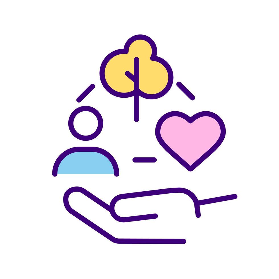 Building community prosperity RGB color icon. Company voluntary financial contribution. Ecological, social and economic development. Isolated vector illustration. Simple filled line drawing