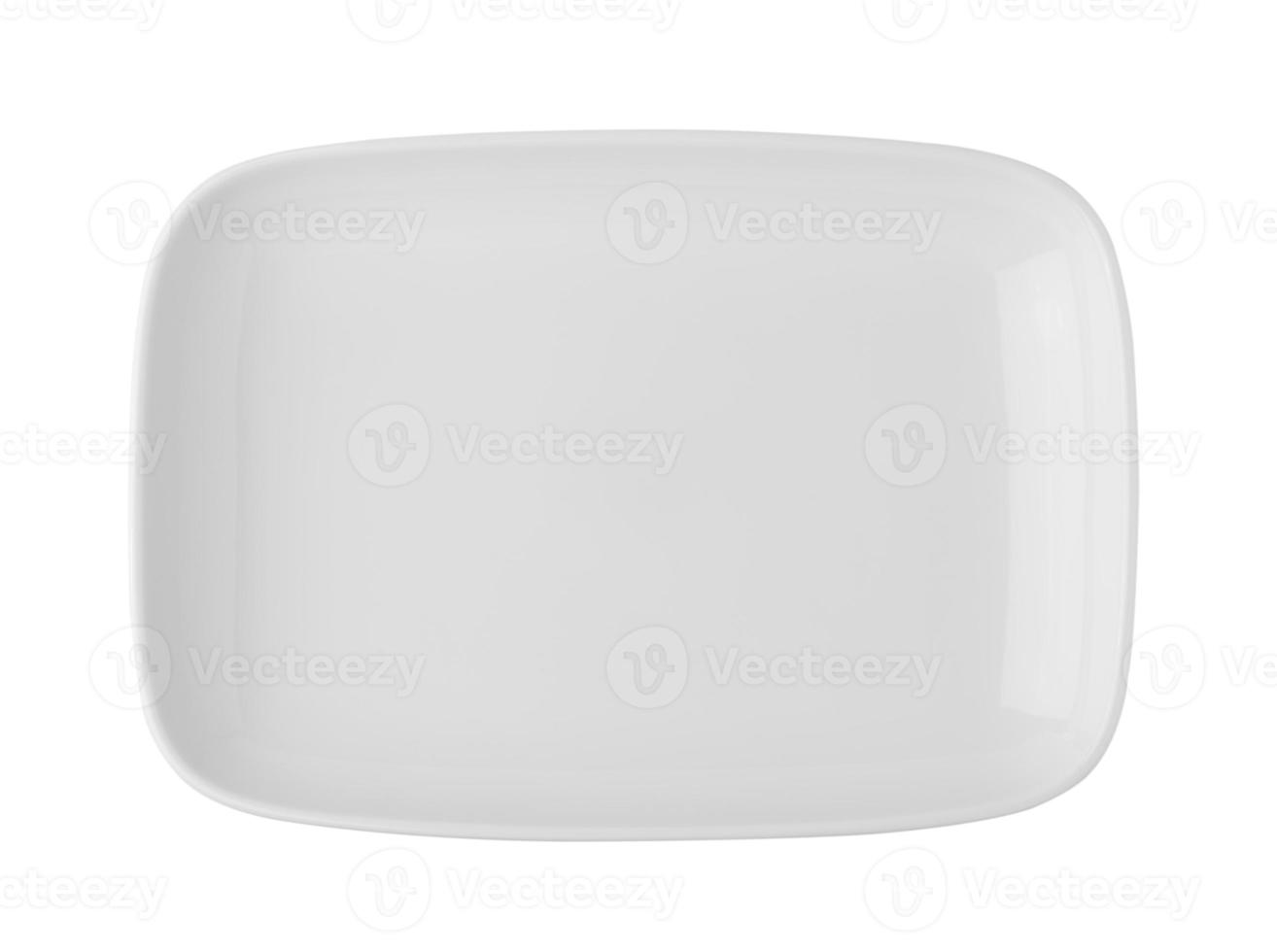 white plate isolated on white background photo