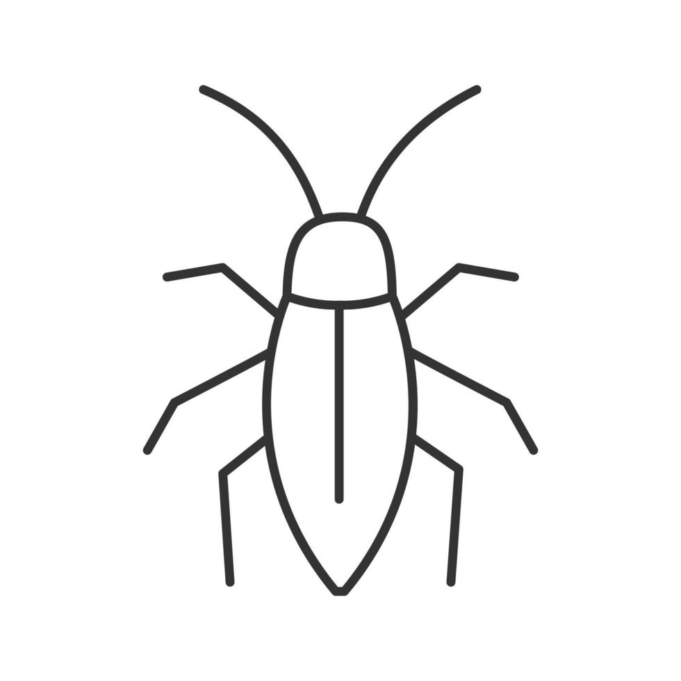 Cockroach linear icon. Thin line illustration. Contour symbol. Vector isolated outline drawing