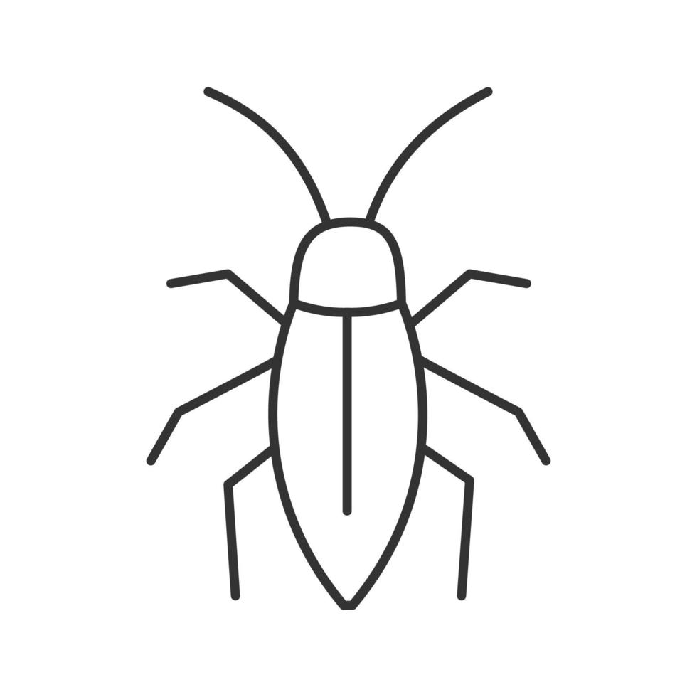 Cockroach linear icon. Thin line illustration. Contour symbol. Vector isolated outline drawing