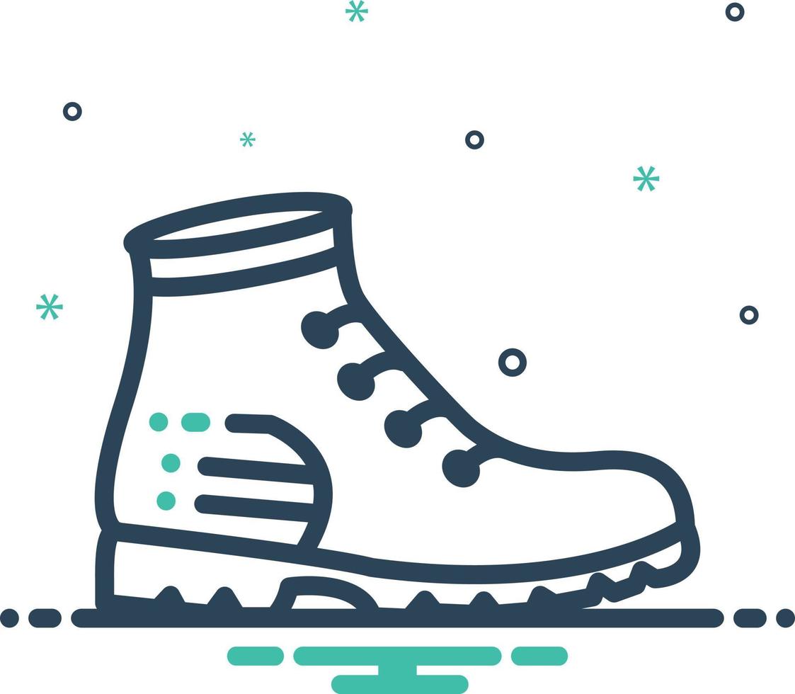 icono de mezcla para botas vector