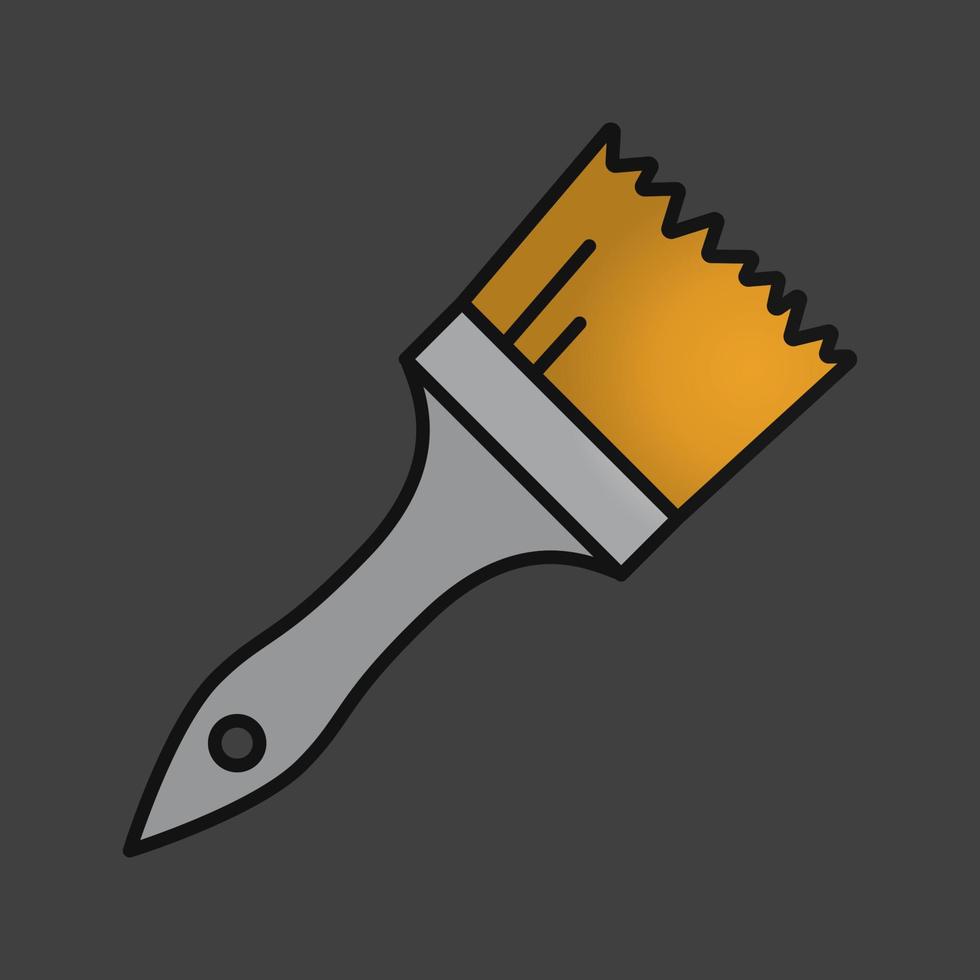 Paint brush color icon. Construction paintbrush. Isolated vector illustration