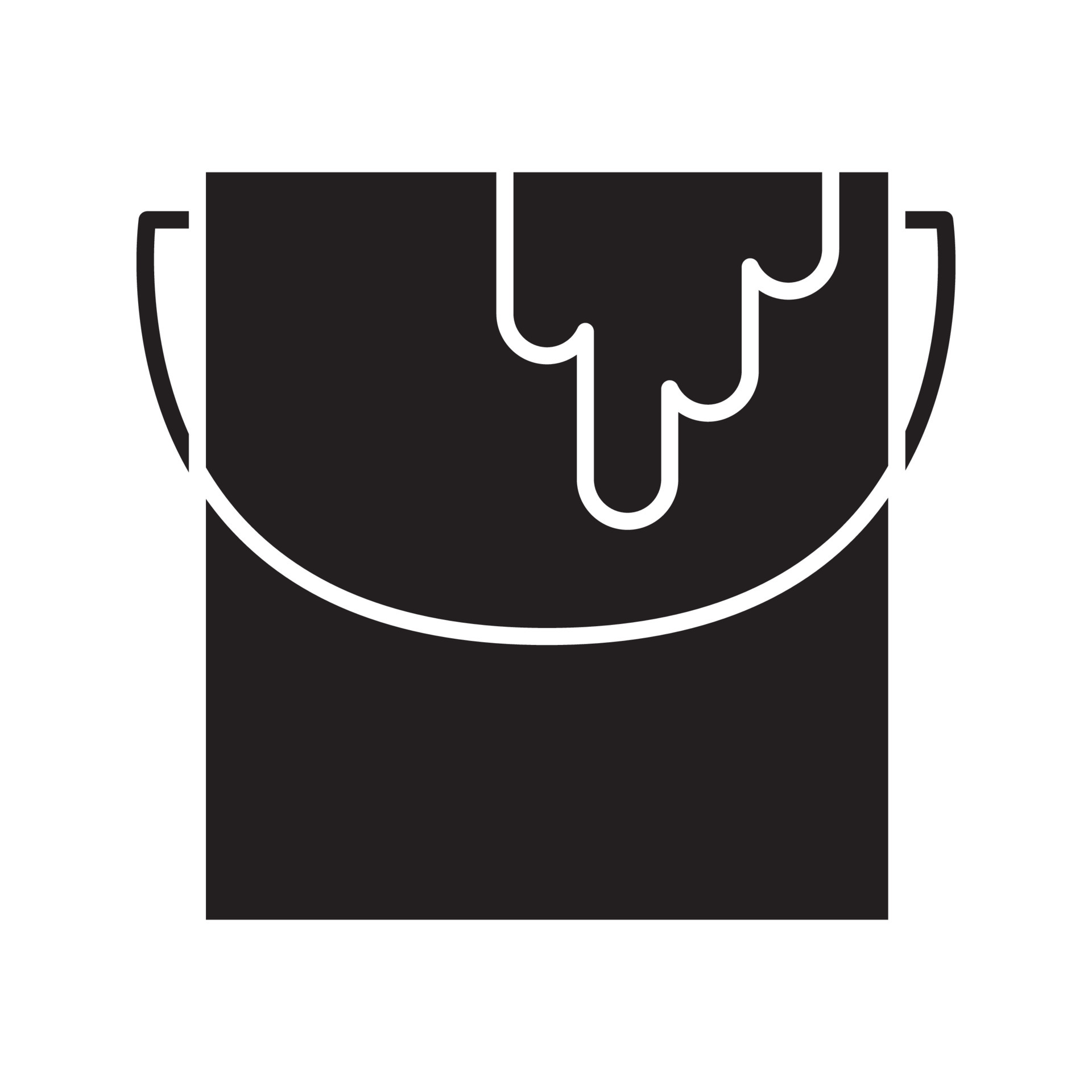 Paint bucket glyph icon. Silhouette symbol. Negative space. Vector isolated  illustration 4182171 Vector Art at Vecteezy