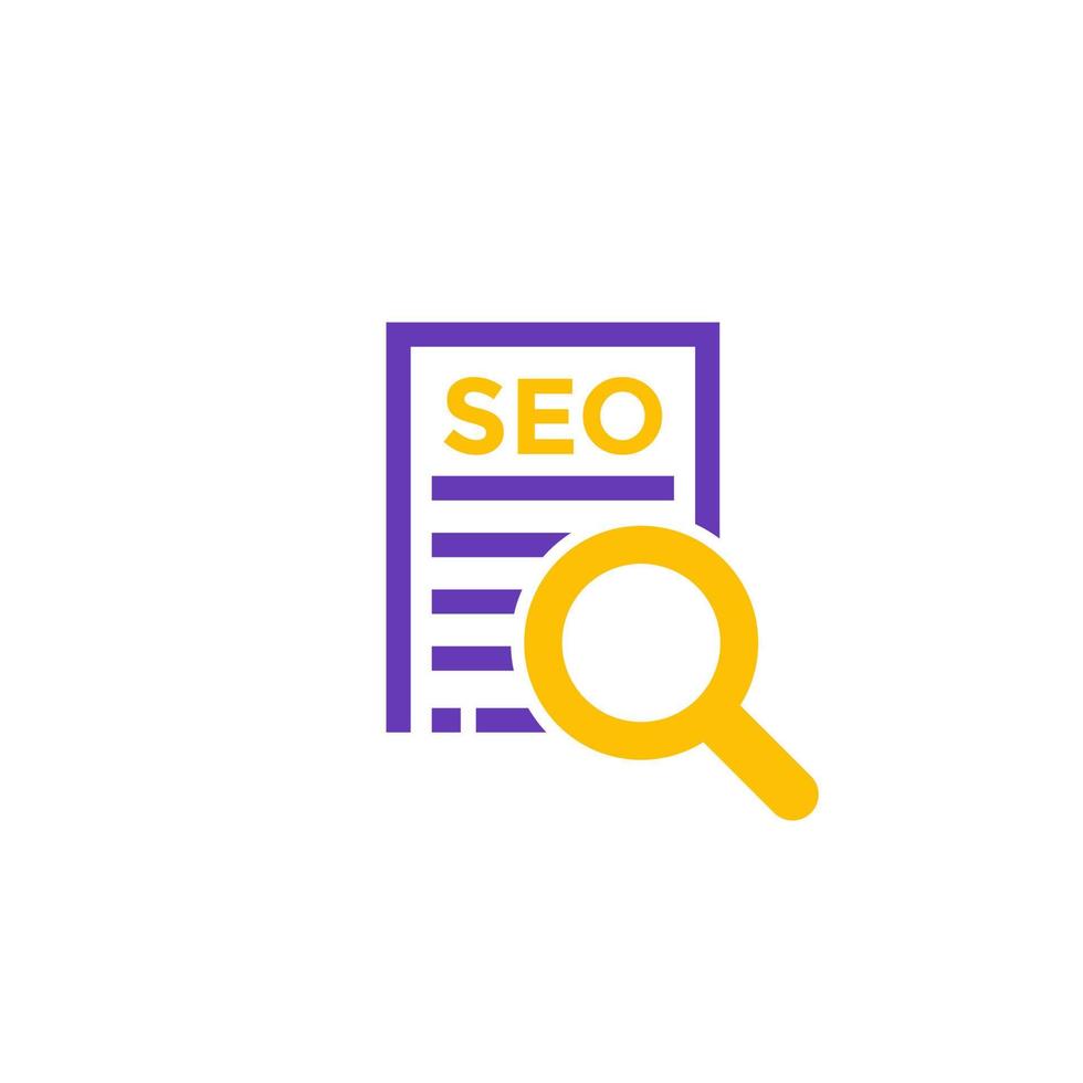 icono de seo en blanco vector