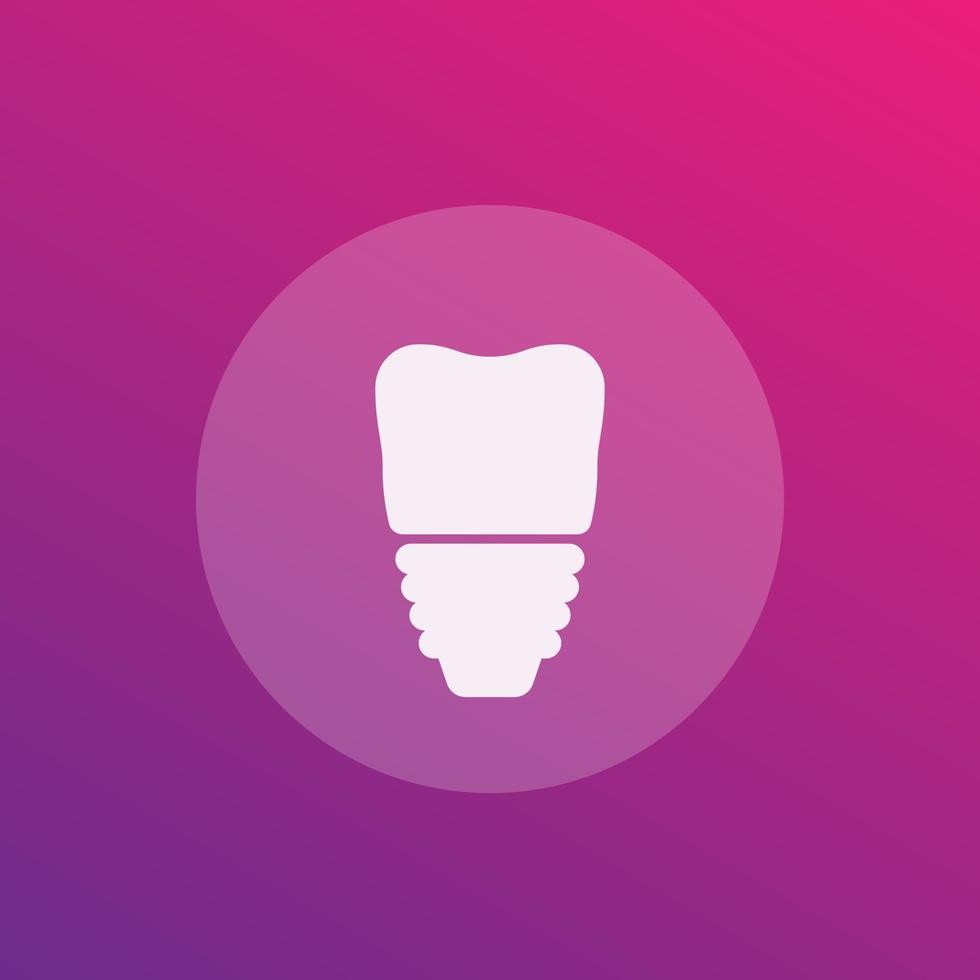 tooth implant vector icon