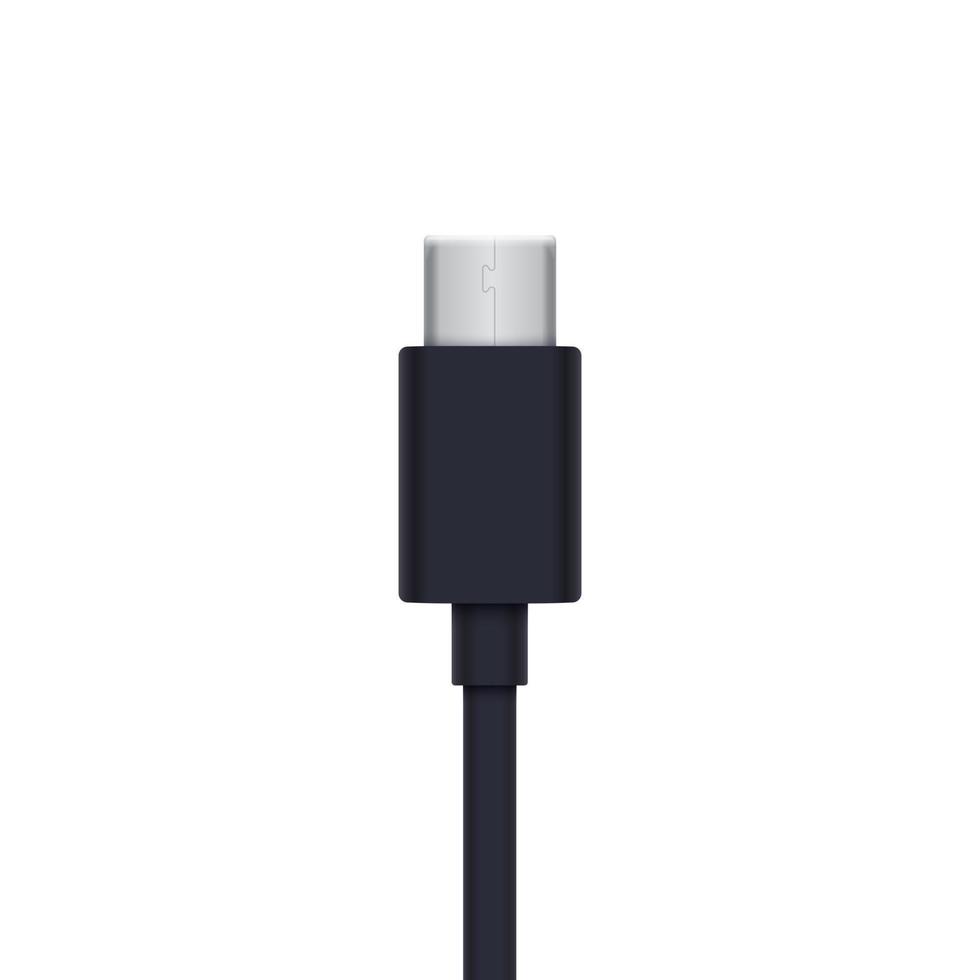 usb type c plug, vector illustration