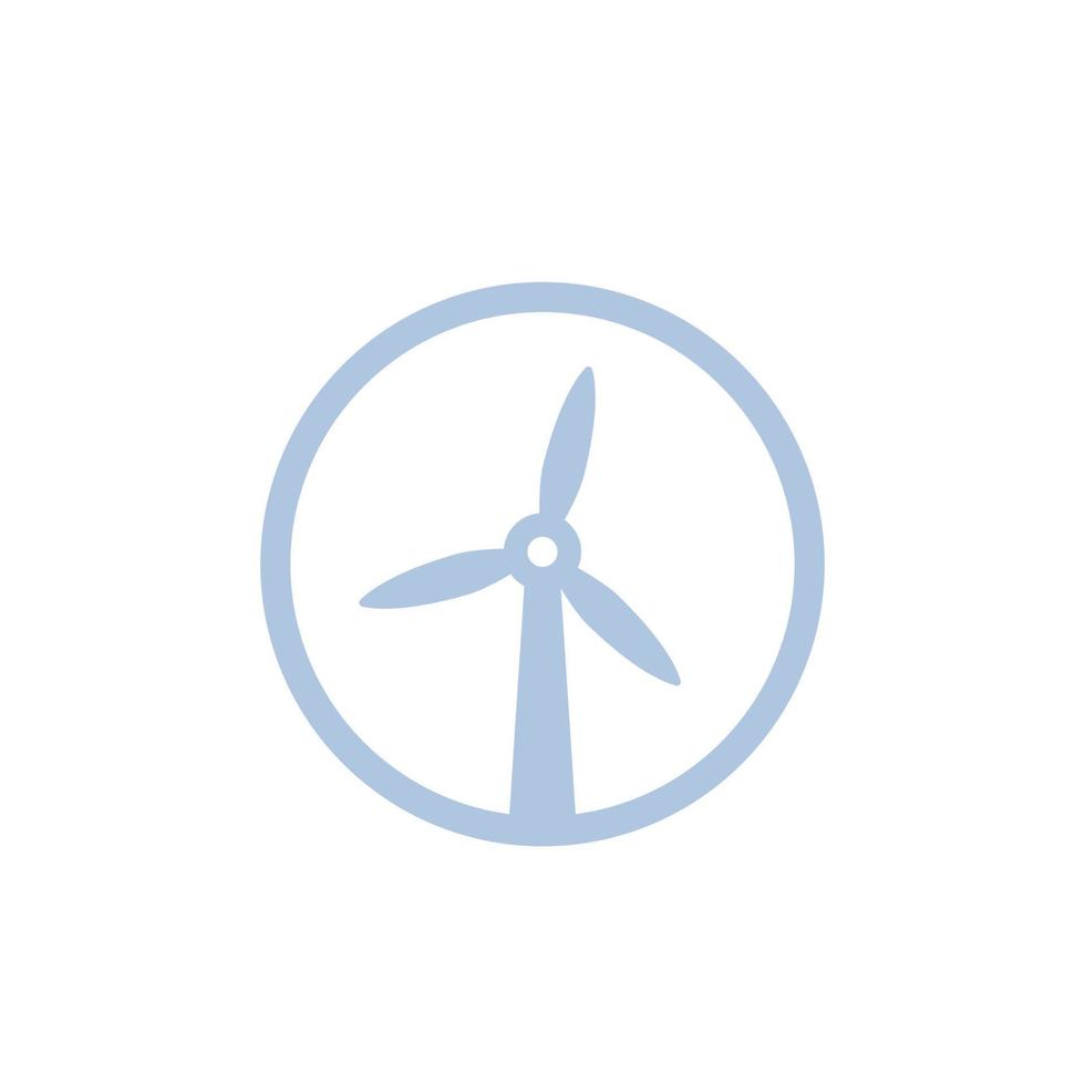 wind turbine, windmill icon vector