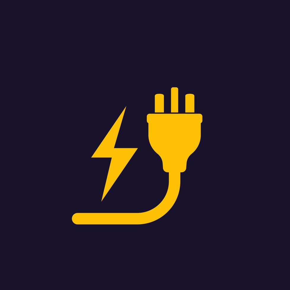 Reino Unido enchufe eléctrico, símbolo de electricidad vector