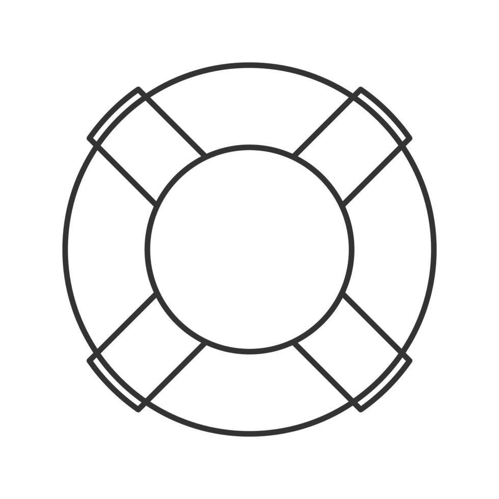 Life ring linear icon. Thin line illustration. Life buoy. Contour symbol. Vector isolated outline drawing