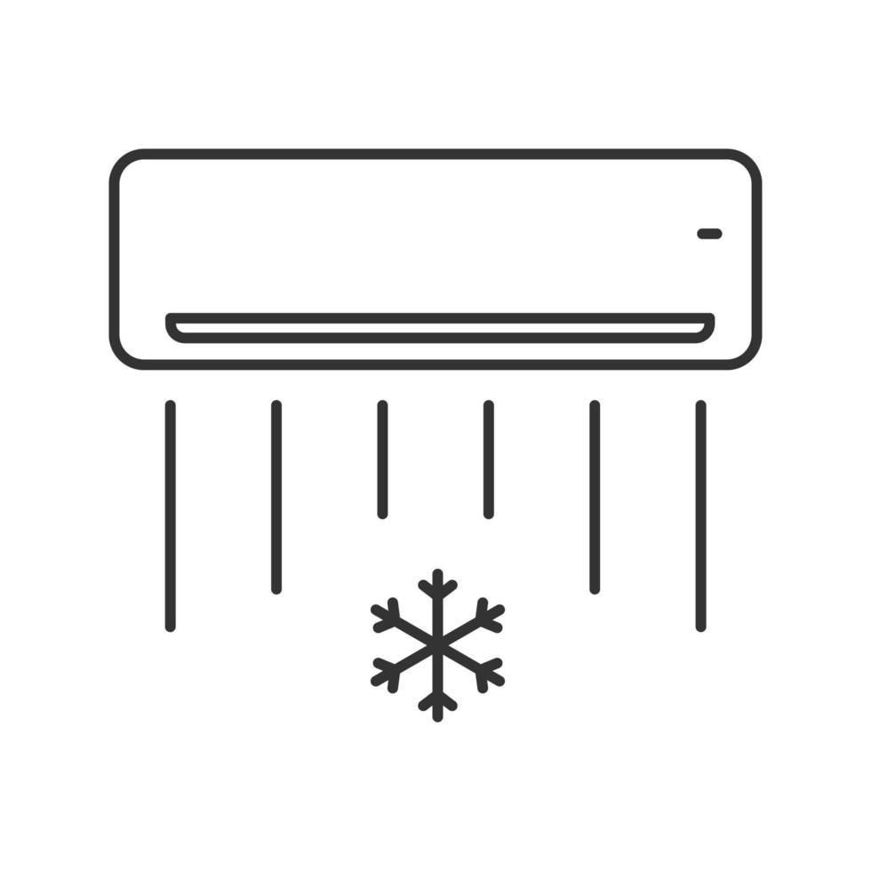Air conditioner linear icon. Thin line illustration. Contour symbol. Vector isolated outline drawing