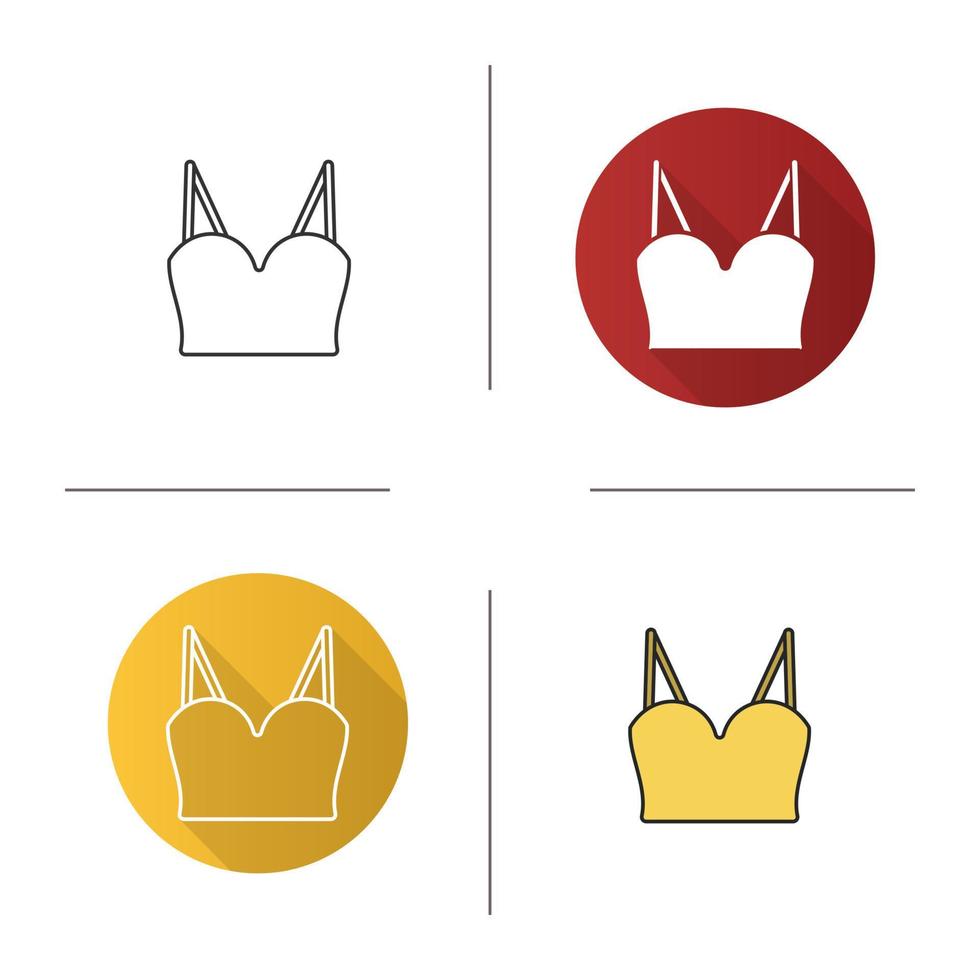 icono superior de las mujeres. diseño plano, estilos lineales y de color. ilustraciones vectoriales aisladas vector