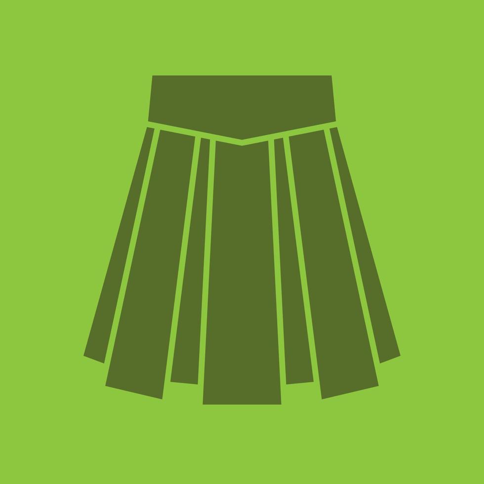 Skirt glyph color icon. Silhouette symbol. Negative space. Vector isolated illustration
