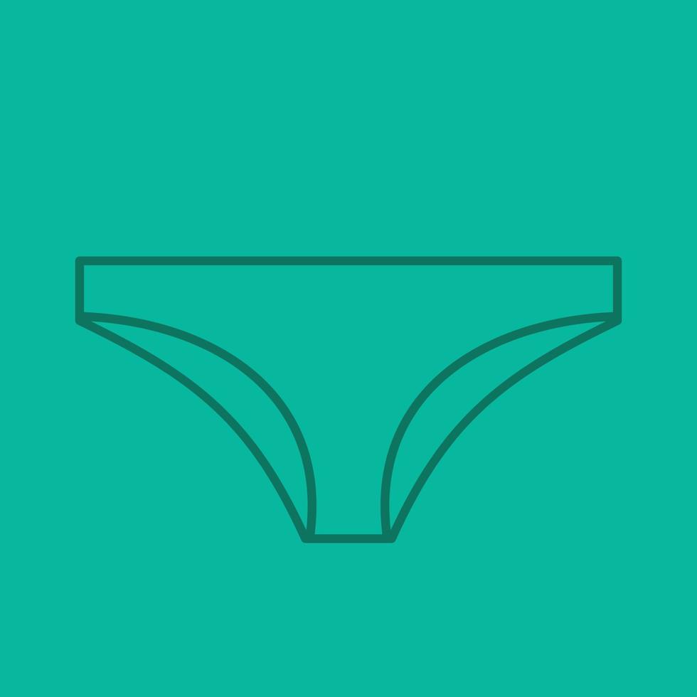 Panties linear icon. Thin line outline symbols on color background. Vector illustration