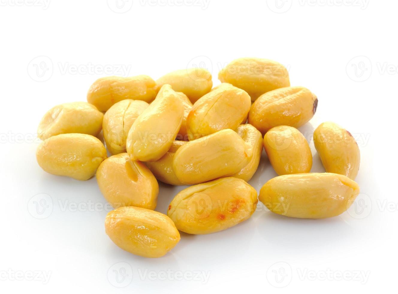 Close-up image of peanuts studio isolated on white background photo