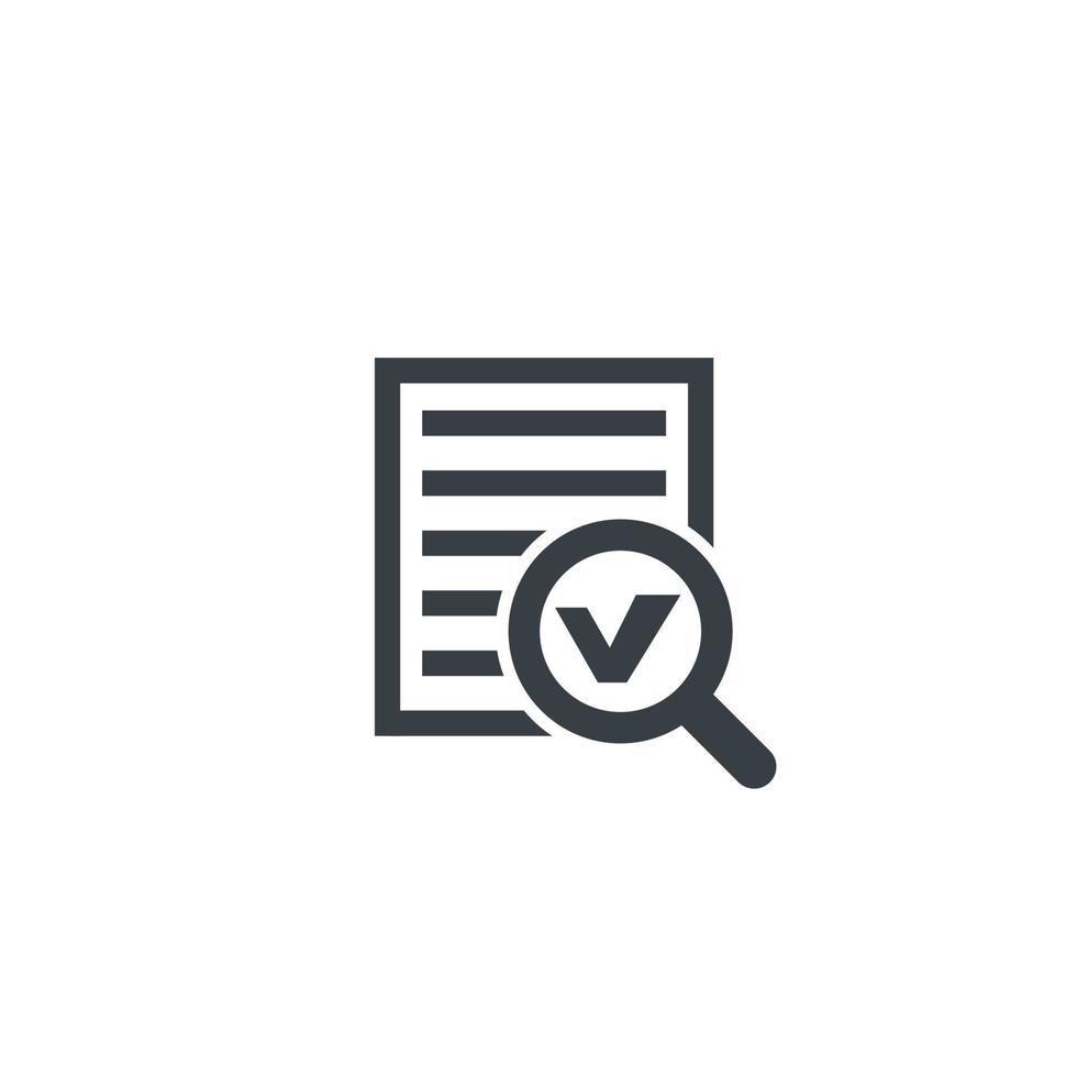 Survey report, document icon isolated on white vector