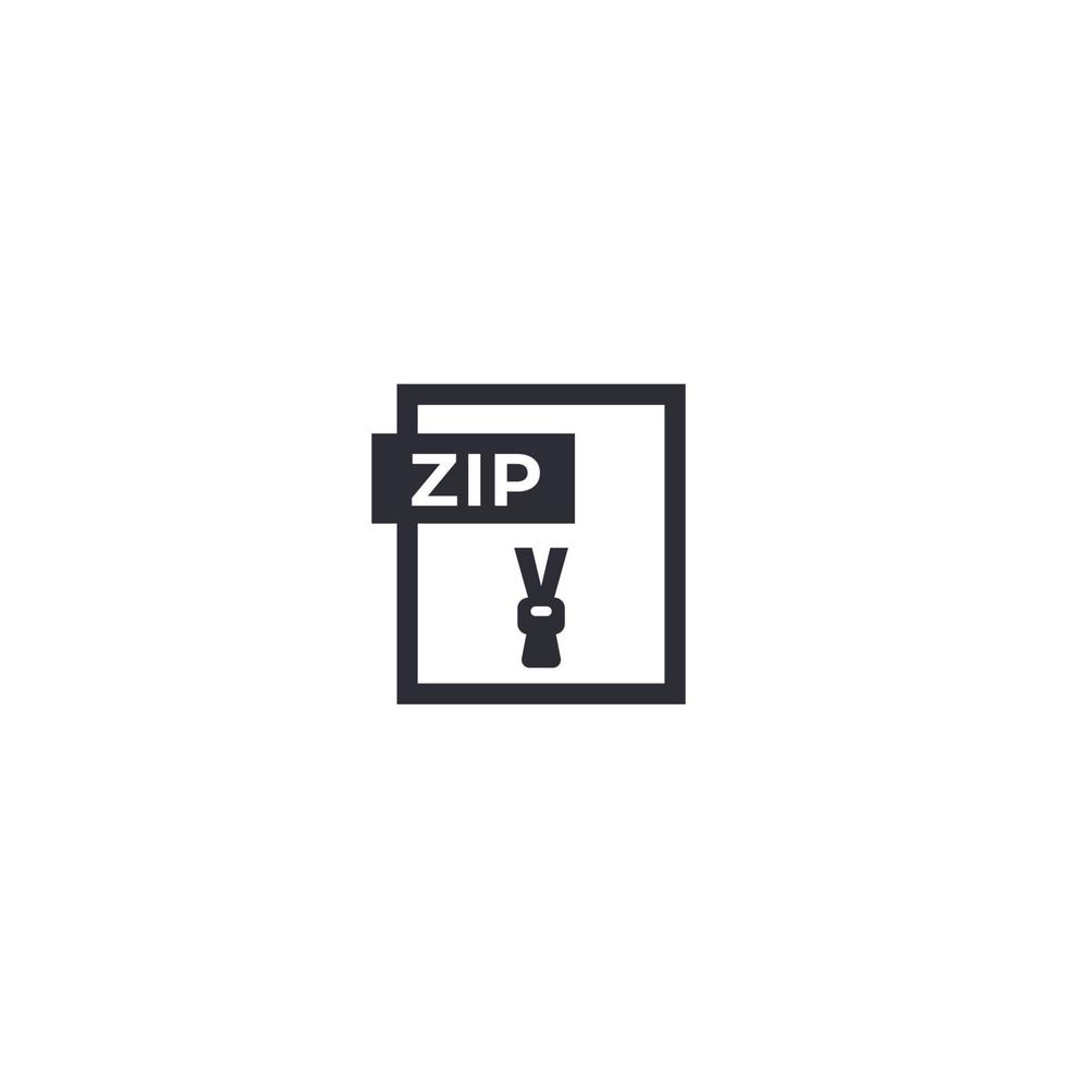 icono de archivo zip vector