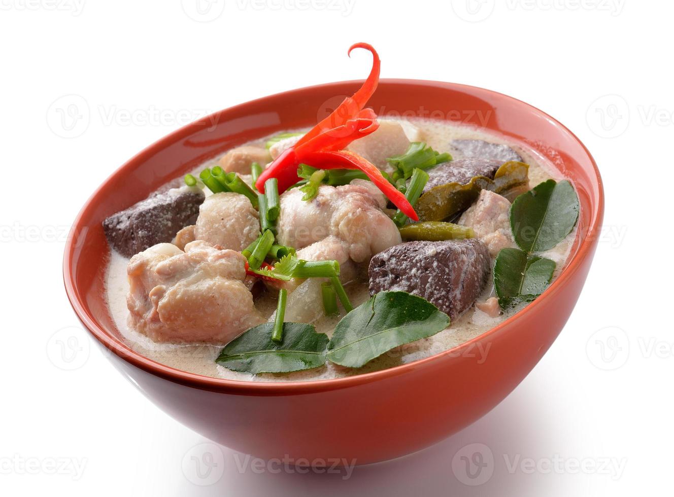 thaifood spicy chicken curry in coconut milk photo