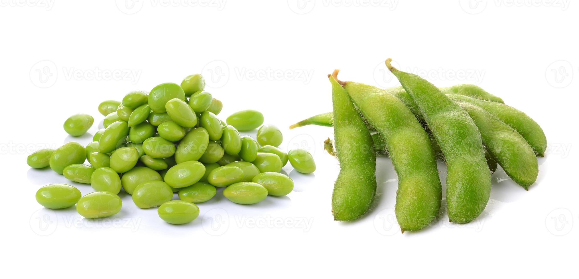 green soybeans on white background 4183807 Stock Photo at Vecteezy