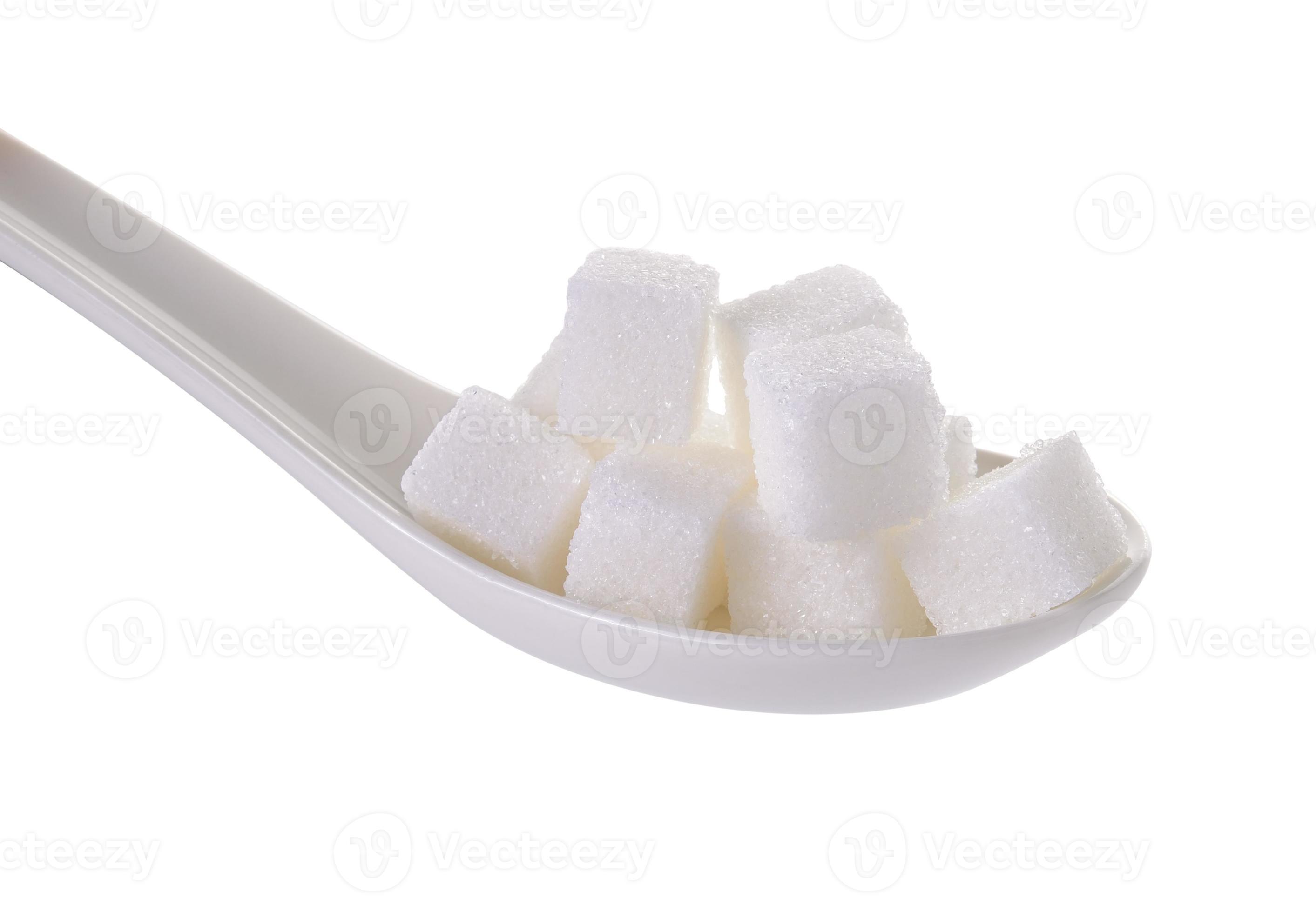 cube sugars in teaspoon isolated on white background 4183855 Stock