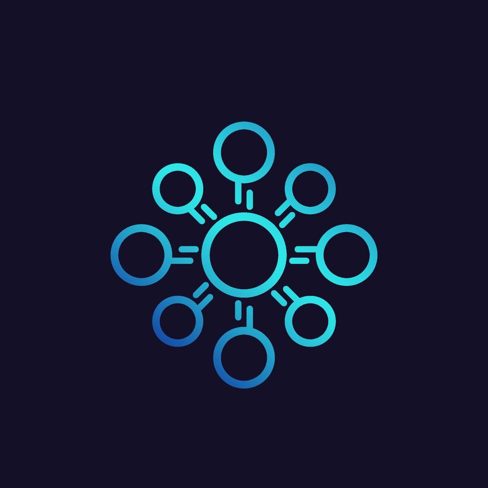 decentralization vector icon