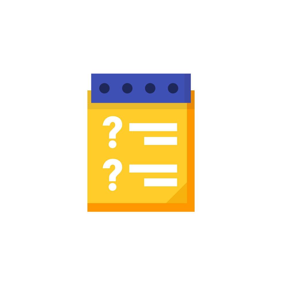 inquiry icon in flat style vector