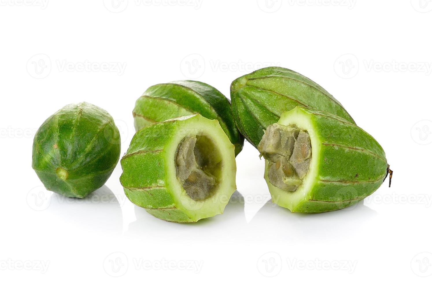 Sponge Gourd on white background photo