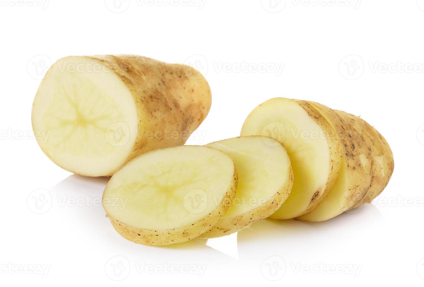 potato on white background photo