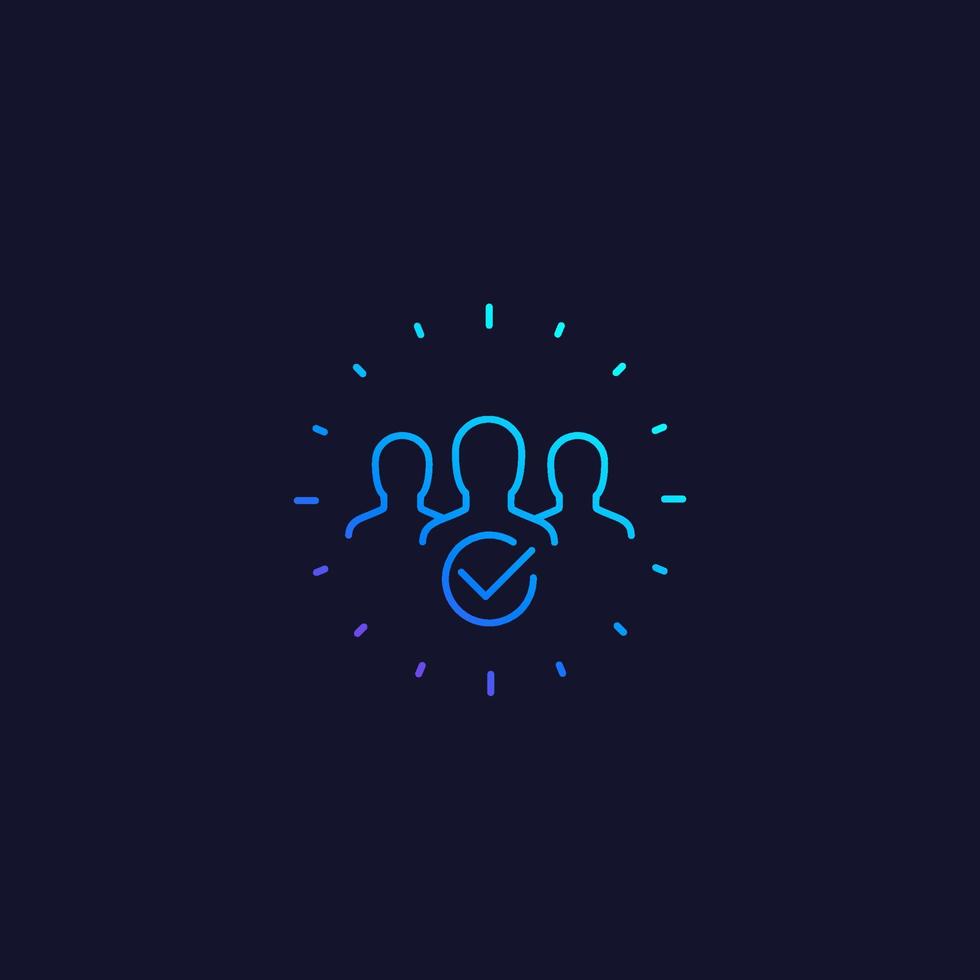 membership line vector icon