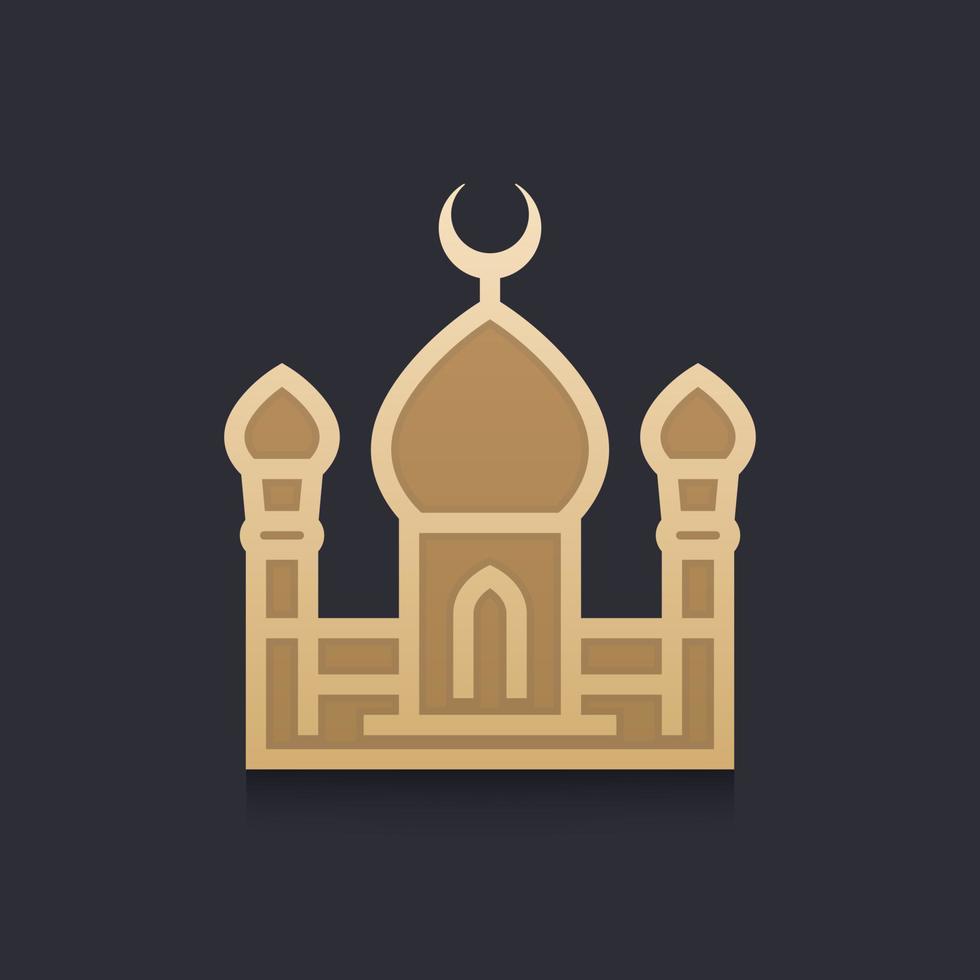 ilustración vectorial mezquita vector
