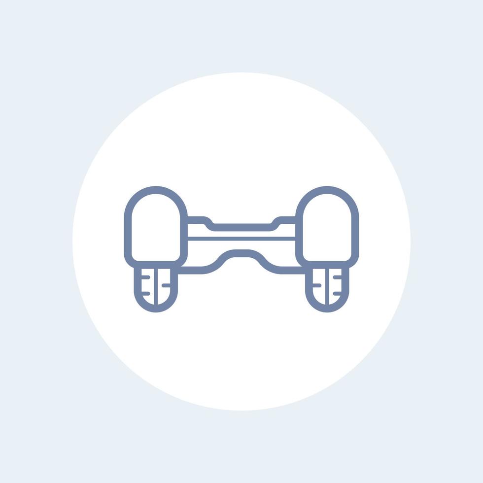 icono de hoverboard aislado en blanco vector