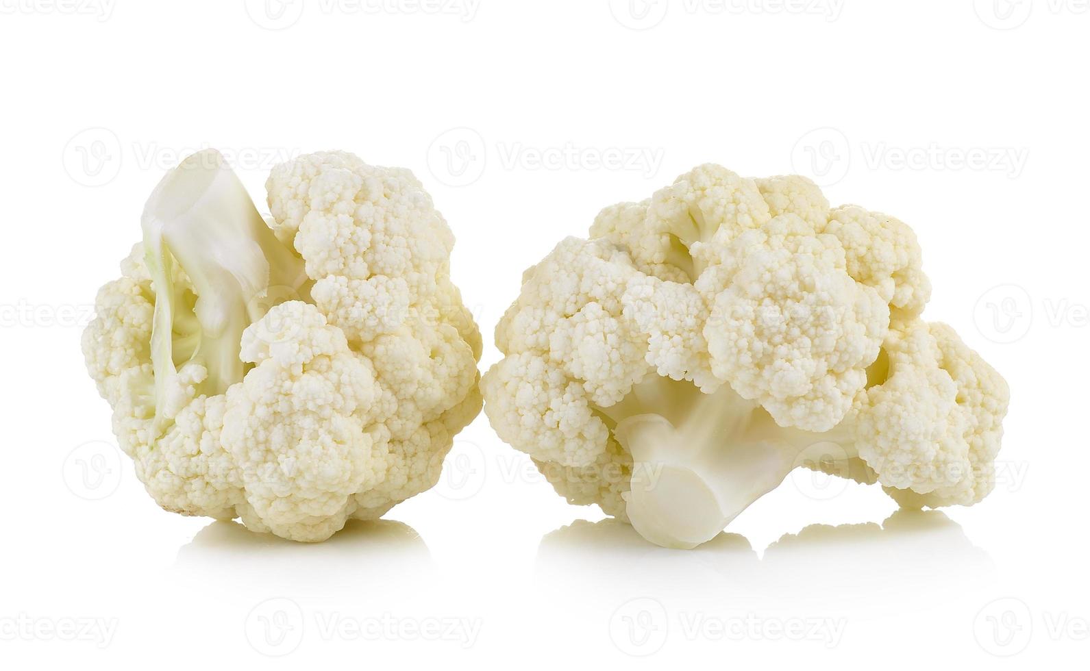 fresh cauliflower on white background photo