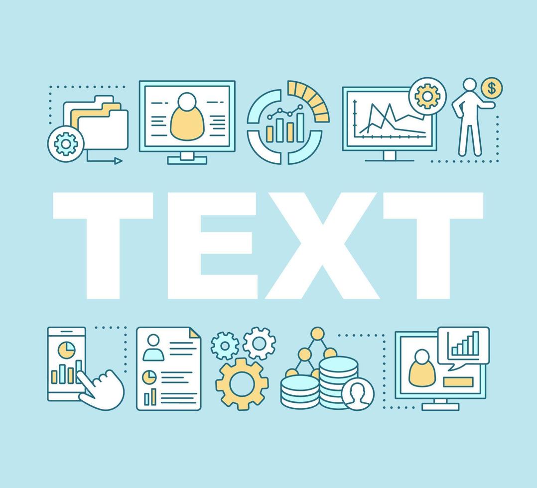 Database word concepts banner. Data analytics and management. Statistics. Information analysis. Presentation, website. Isolated lettering typography idea with linear icons. Vector outline illustration