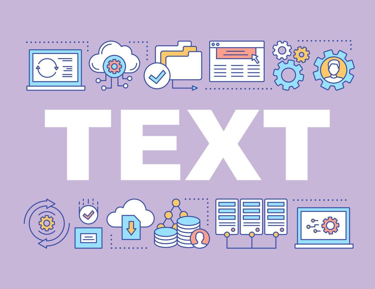 Big data word concepts banner. Database. Presentation, website. Data center, server. Isolated lettering typography idea with linear icons. Vector outline illustration