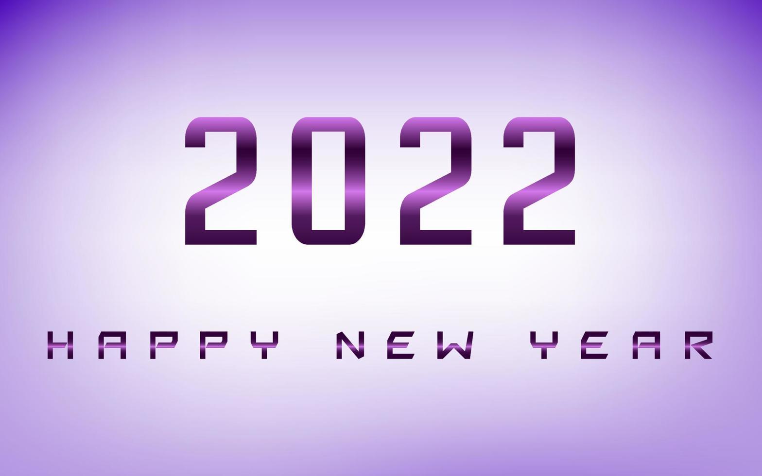 Happy New Year 2022 Text banner, happy new year typography banner illustration. vector