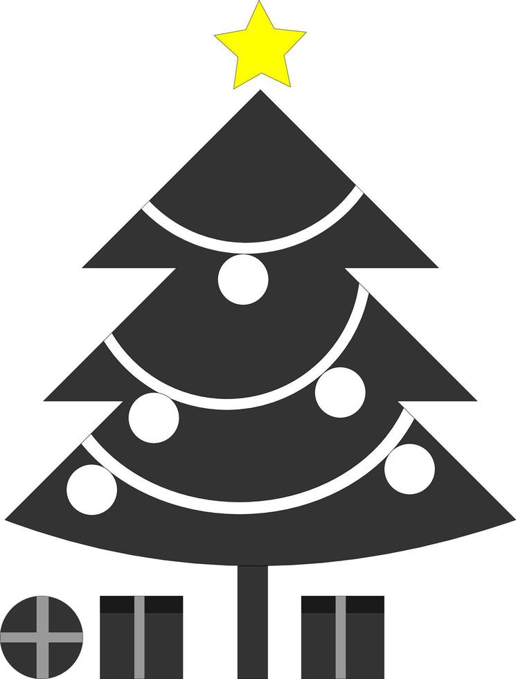 icono de arbol de navidad vector