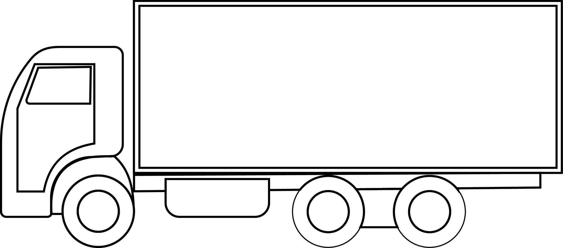expedition truck outline vector
