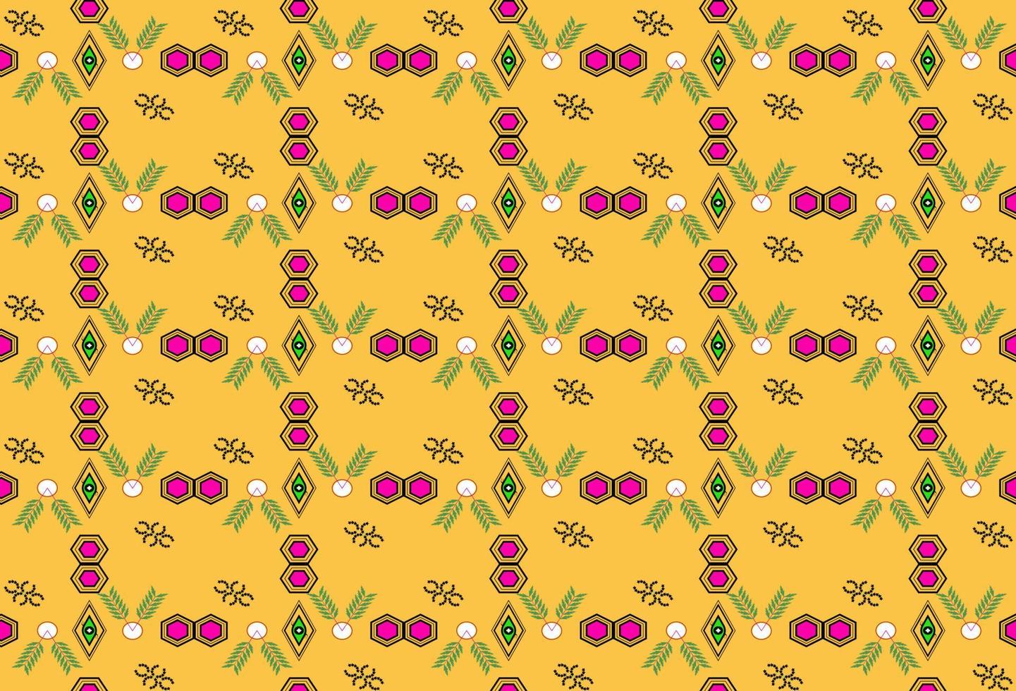 branch seamless pattern on yellow background. vector