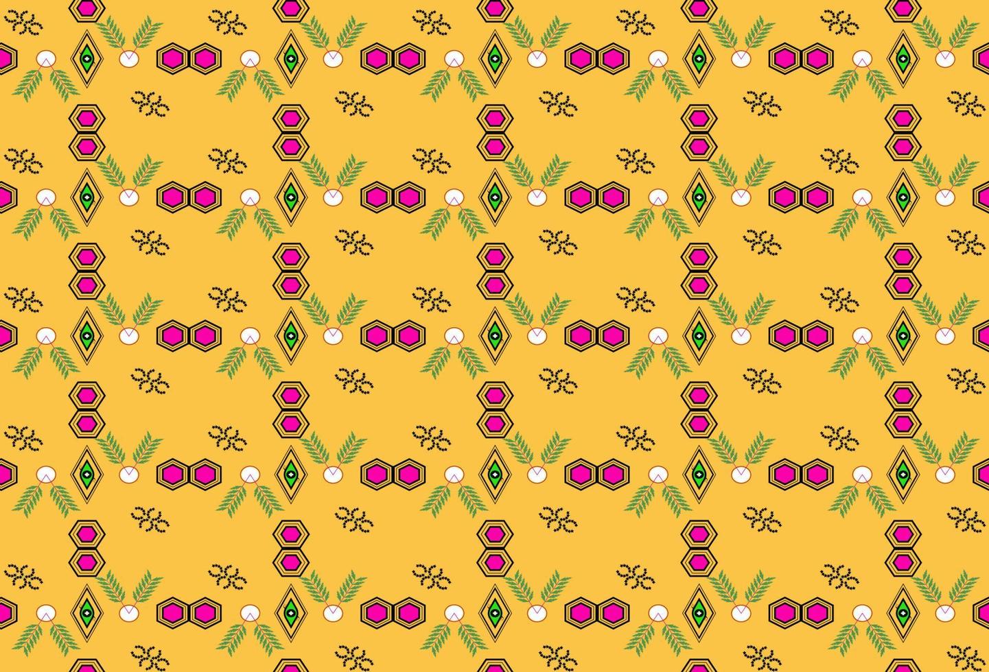 branch seamless pattern on yellow background. vector