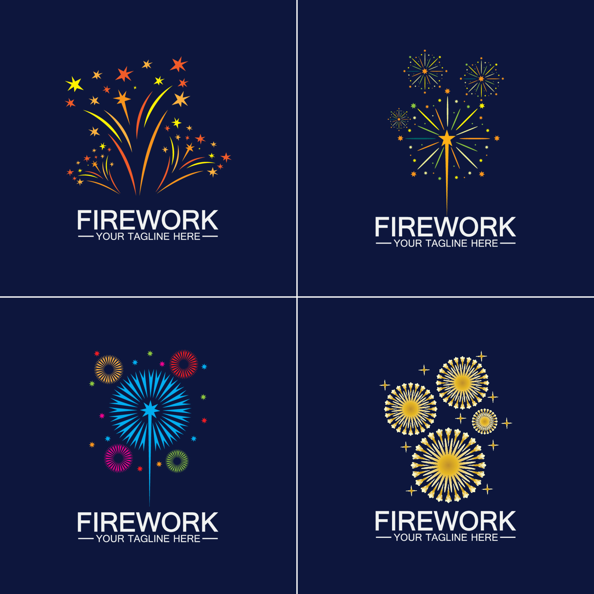 Firework Logo Design vector template 4185504 Vector Art at Vecteezy