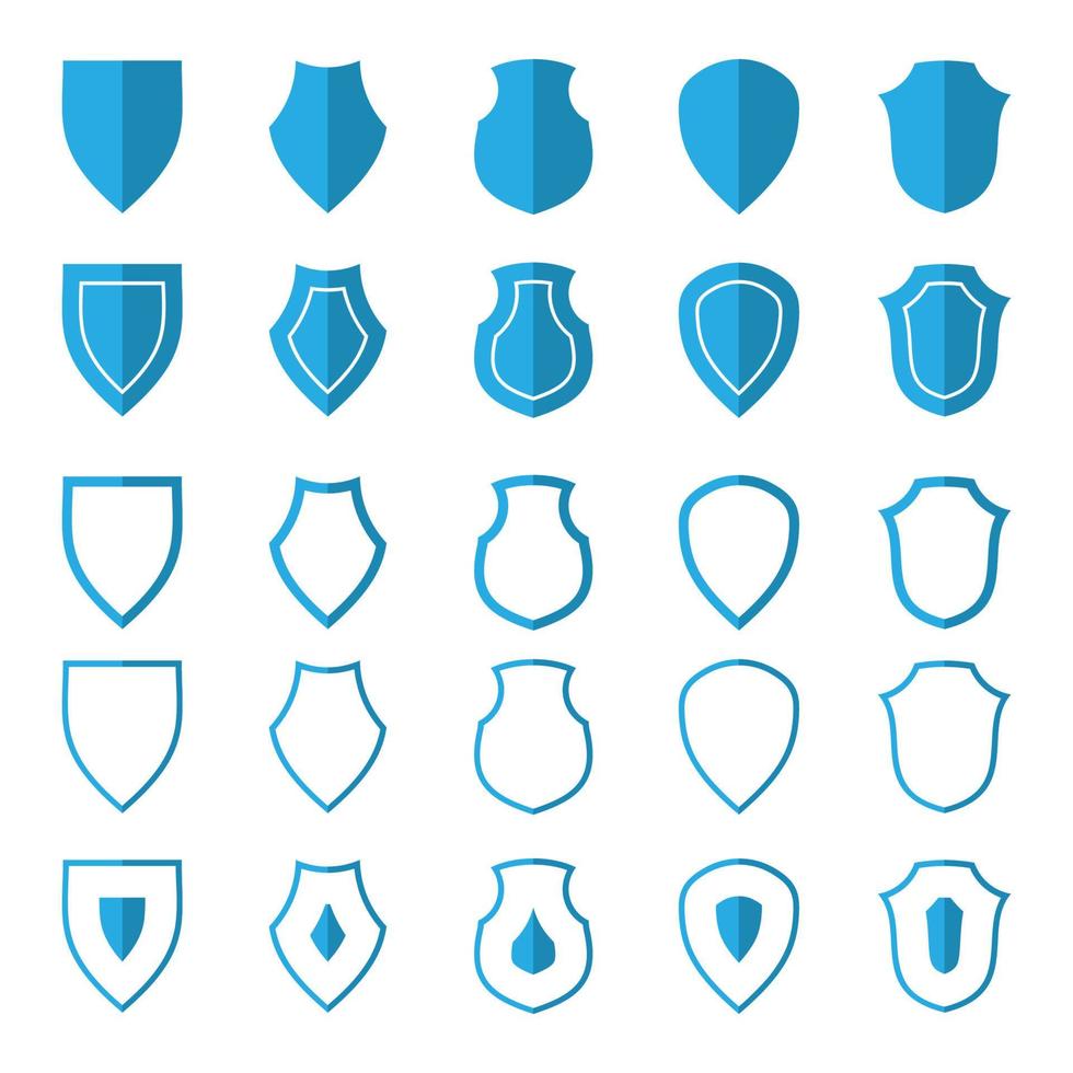 Shield icons set protect shield vector set shield security icons