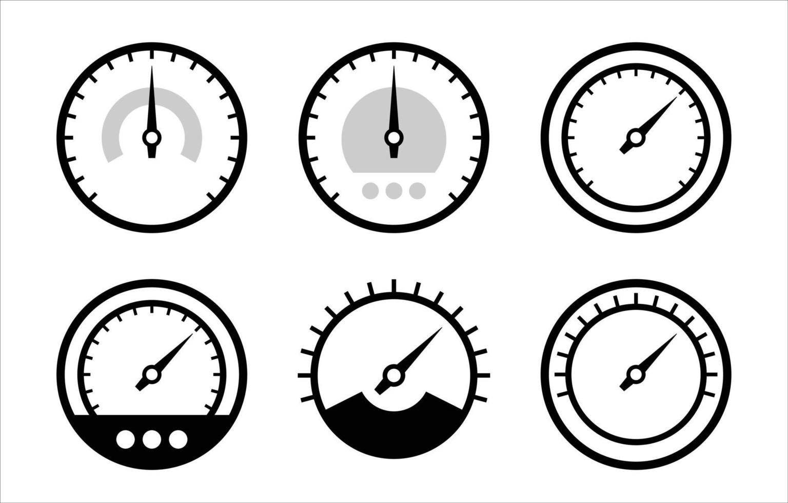 meter icon set black icon set vector