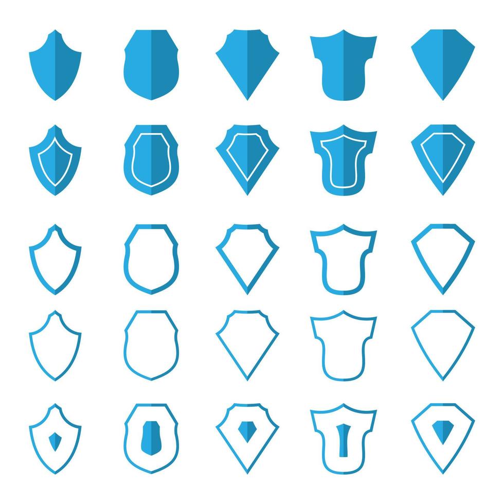 Shield icons set protect shield vector set shield security icons