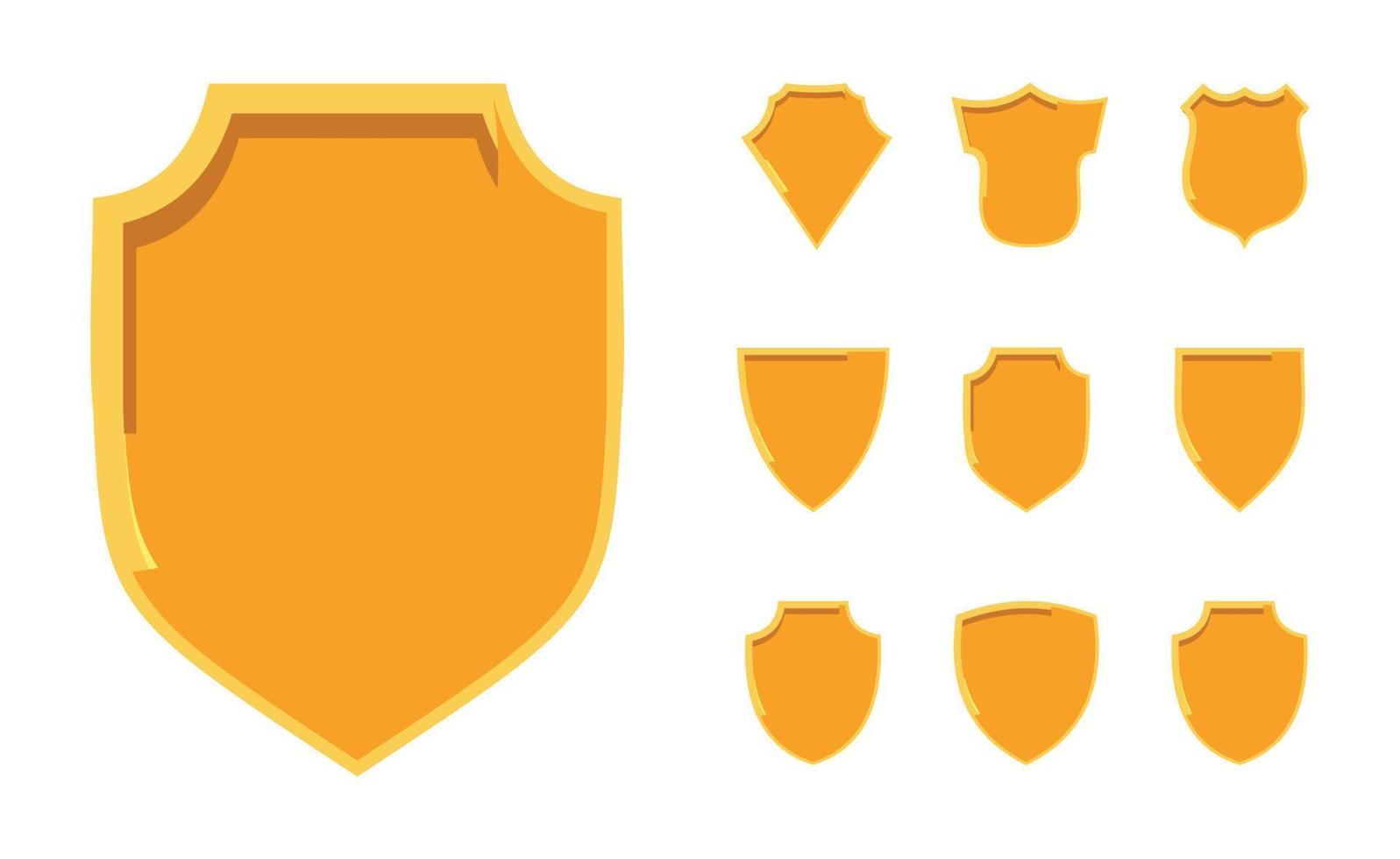 conjunto de iconos de escudo proteger conjunto de vectores de escudo iconos de seguridad de escudo
