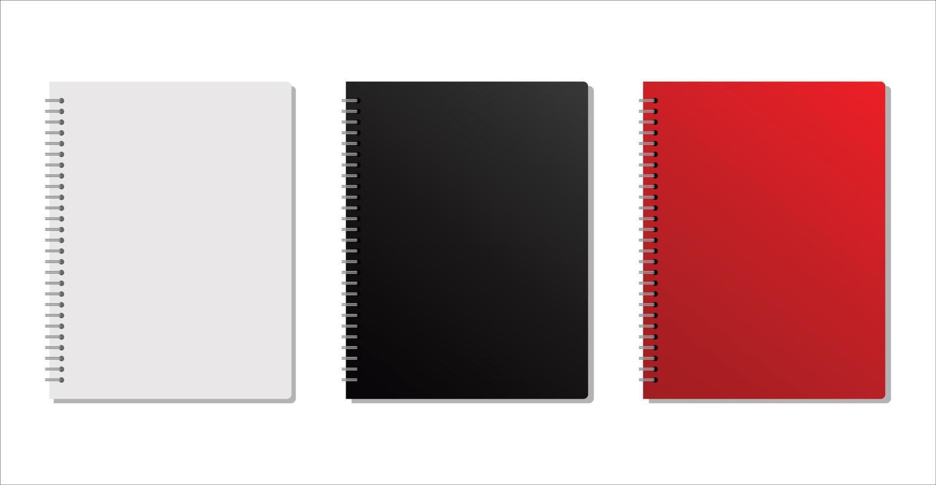 conjunto de iconos de cuaderno conjunto de portada de cuaderno vector