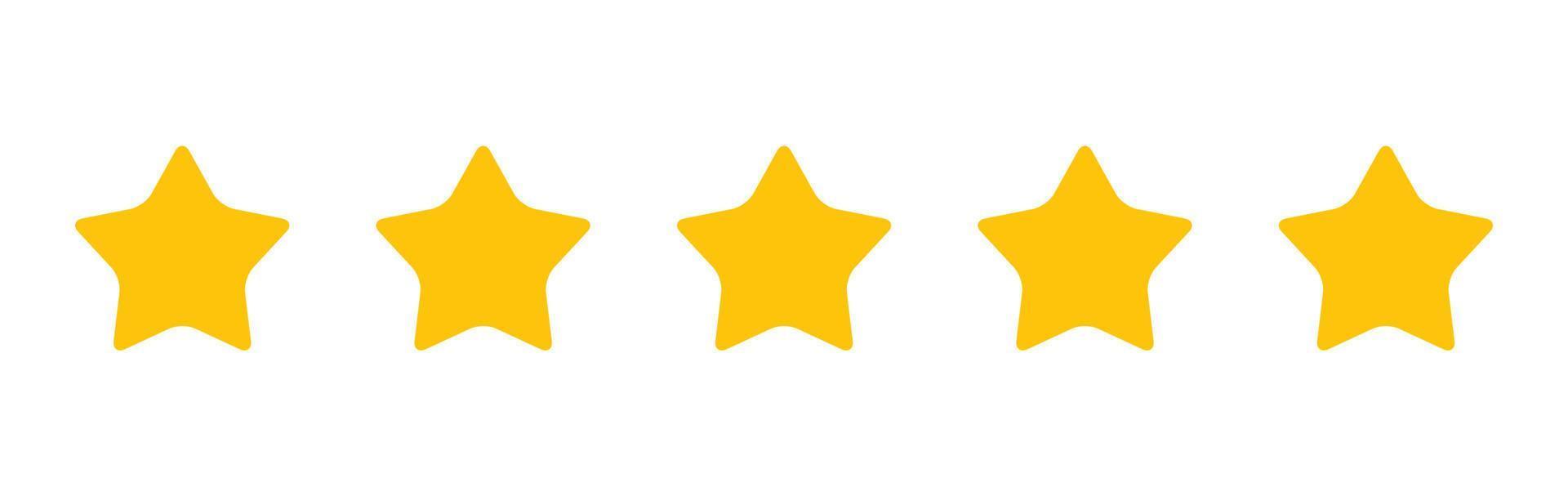 star icon black set, rating icon black set icon vector