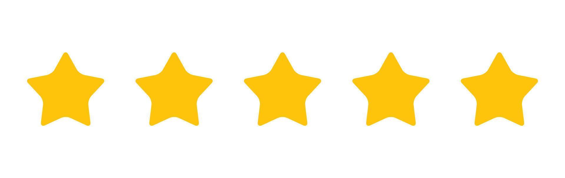 star icon black set, rating icon black set icon vector