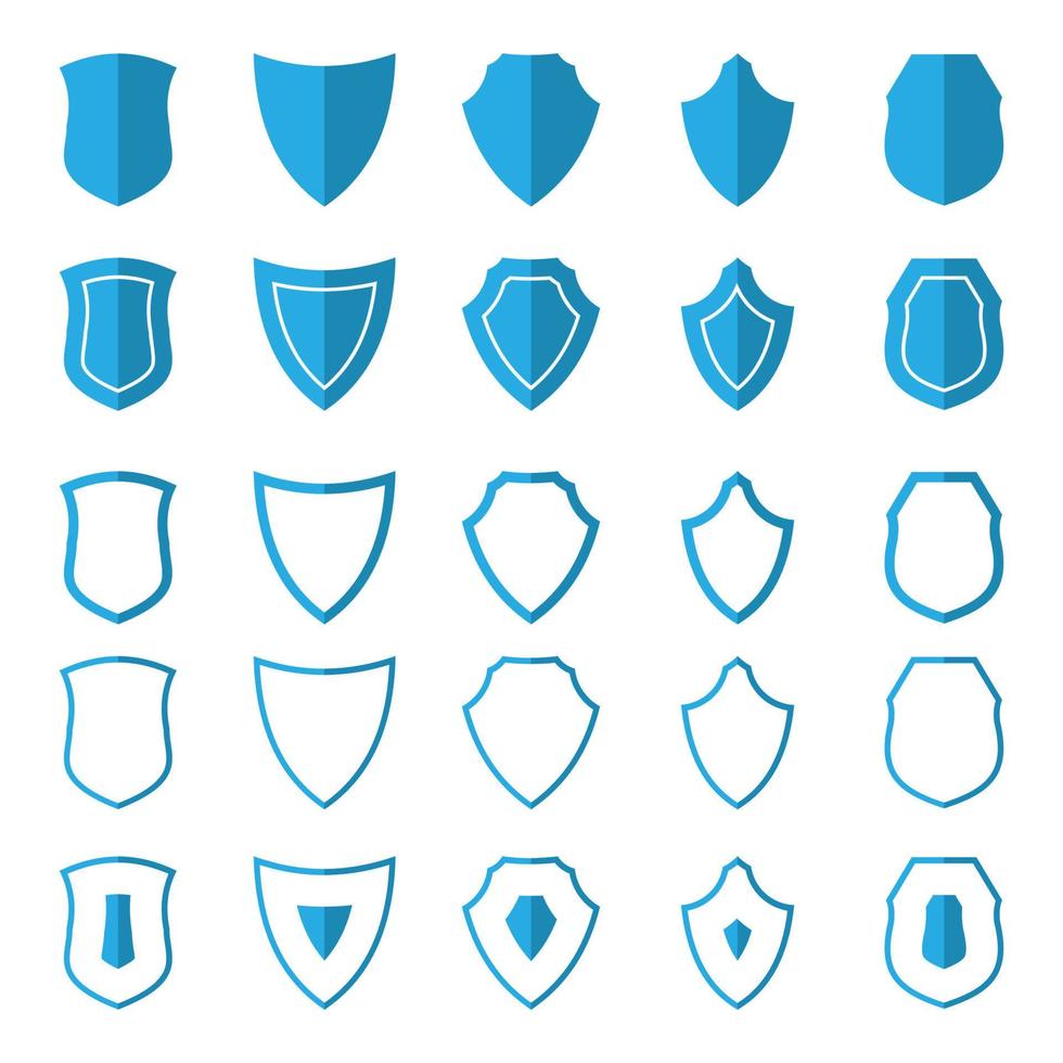 Shield icons set protect shield vector set shield security icons